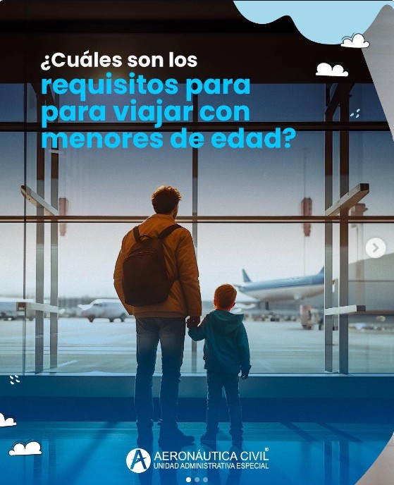 Requisitos para viajar con menores en transporte aéreo